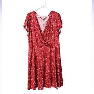Red with with dots dress